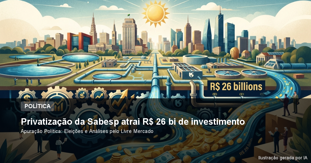 Privatização da Sabesp atrai R$ 26 bi de investimento